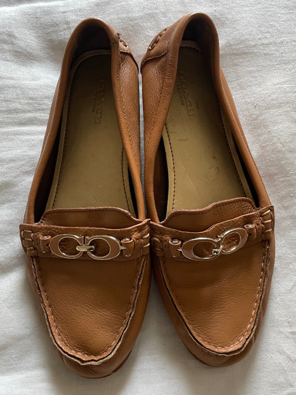Coach Fortunata leather driving moccasin loafers women's size 7.5